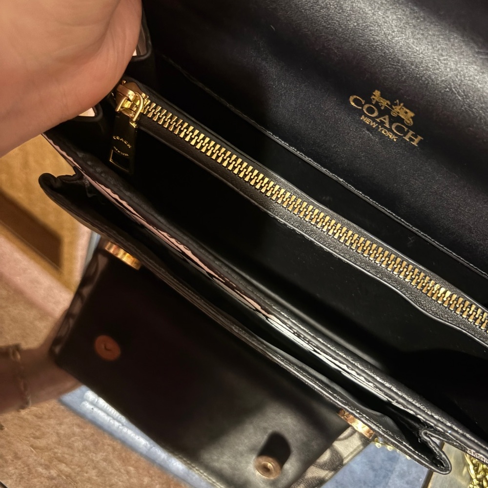 Coach Monogram Black and White Crossbody Bag - Picture 4 of 6